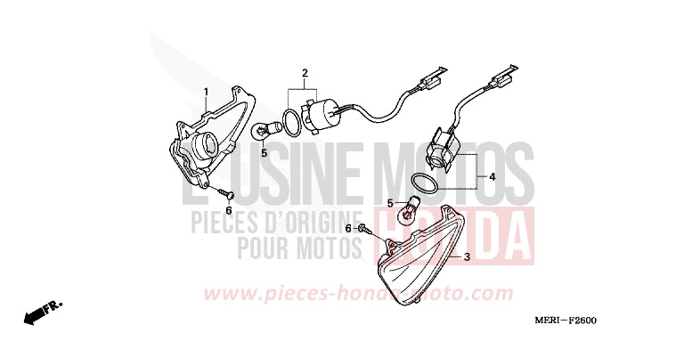 WINKER (CBF600S/SA) for CBF600S ABS FORCE SILVER METALLIC (NH411) from 2005